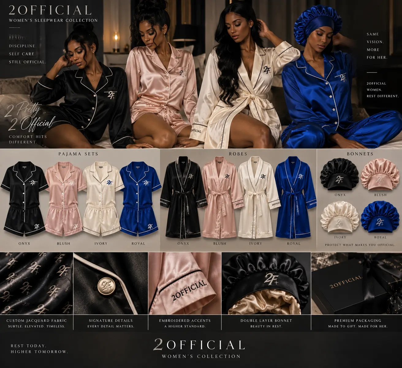 27 Satin Sleep Set campaign view